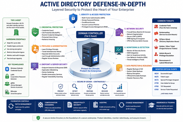 Security checklist for hardening Domain Controllers and Active Directory